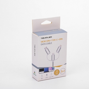 Snap khóa dưới treo bao bì bán lẻ tùy chỉnh in kỹ thuật số cáp USB <span class=keywords><strong>tuck</strong></span> cuối treo <span class=keywords><strong>Tab</strong></span> hộp - Product Image 2