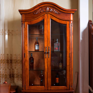 Mueble para TV de Madera Maciza Estilo Rústico Americano Shengdibojue - Mueble Alto/Bajo para Almacenamiento y Exhibición de Vino para Sala de Estar/Comedor - Product Image 2