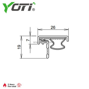YDW217 sello inferior de Puerta de diseño moderno junta de <span class=keywords><strong>burlete</strong></span> de <span class=keywords><strong>aluminio</strong></span> anodizado transparente accesorios de <span class=keywords><strong>ventana</strong></span> perimetral de <span class=keywords><strong>goma</strong></span> para puerta - Product Image 4