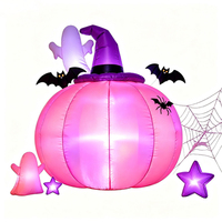 Aufblasbare Jack-O'-Lantern LED Leuchtende Kürbis-Dekoration für Haus, Rasen und Festivals