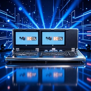 คอนโซลควบคุม KingKong N6616 จอคู่ DMX512 พร้อมเฟดเดอร์แบบมอเตอร์ ไฟ <span class=keywords><strong>LED</strong></span> เคลื่อนที่ได้ สำหรับงานดีเจมืออาชีพ แสงสีเวทีดิสโก้ - Product Image 5