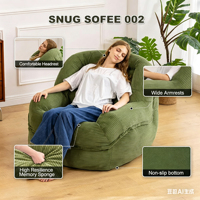 Canapé paresseux convertible pour se détendre et dormir, fauteuil nid douillet, petit canapé de chambre, chaise de loisirs Tatami pour balcon avec dossier