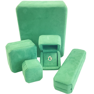 Caja de anillo de joyería de lujo al por mayor caja de joyería de gamuza de alta calidad para mujer caja de embalaje de joyería - Product Image 2