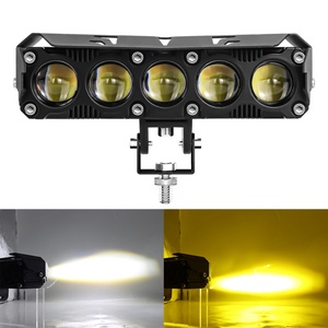 <b>Led</b> <b>Headlight</b> <b>Led</b> Worklight High-power 5-eye Lens Spotlight, All-aluminum 58mm, 3-core Wire with Fan, Yellow and White - Product Image 4