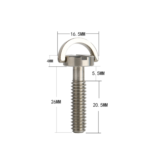 Quick Release Mini Camera Mounting Screw 1/4 Screw Triangle Bracket in Steel Stainless Steel Brass Aluminium