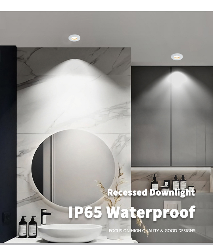 Recessed Waterproof IP65 Downlight CU10 Anti Glare for Kitchen Ceiling
