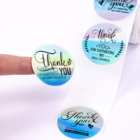 Etiquettes personnalisées en rouleau de vinyle pour l'impression professionnelle sceau d'enveloppe étanche autocollant de logo de remerciement
