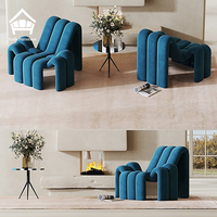 Canapé de détente de luxe moderne nordique, fauteuil décontracté en tissu au design unique, personnalisé pour le salon
