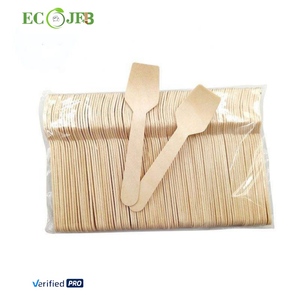 Cuillères en bois miniatures biodégradables écologiques, logo personnalisé, couverts jetables, 95 mm, cuillère à yaourt, cuillère à glace, à utiliser pour les fêtes - Product Image 4