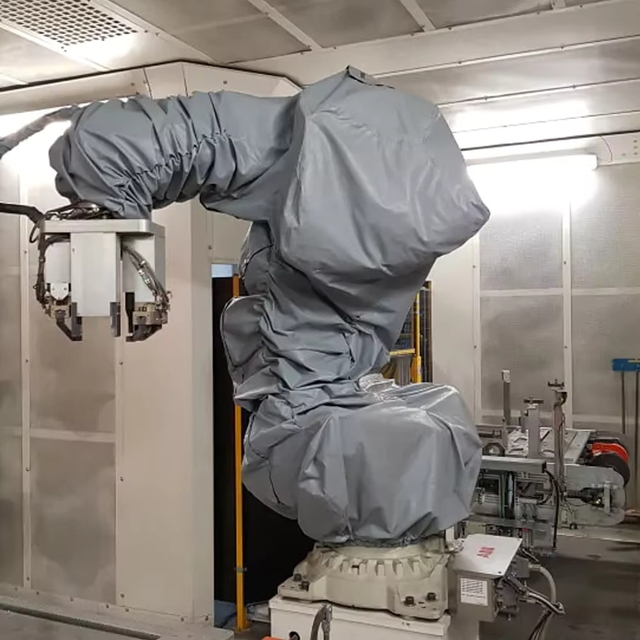 Factory Supply OEM Custom Industrial Robot Arm Protective Cover Artificial Leather Nylon Anti-Dust Oil Water Corrosion