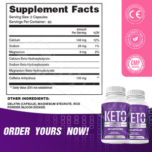 पुरुषों और महिलाओं की कीटो स्लिमिंग सप्लीमेंट के लिए अच्छी कीमत कीटो कैप्सूल उत्पाद ऊर्जा में वृद्धि - Product Image 2
