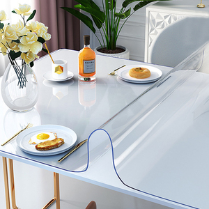HuiHe Transparent Soft PVC Sheet in Roll Table Protector Table Cloth <strong>Thick</strong> Transparent <strong>Tablecloth</strong>