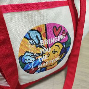 Custom Logo <b>Extra</b> Long Cross Body Straps Beach Tote Bag <b>Large</b> Heavy Canvas Messenger Bag Zipper Pocket Two Tone Shopping Bag - Product Image 3