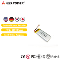 Penjualan Langsung Pabrik Baterai Lithium Polymer 3.7v 1000mAh 602663 untuk Produk Elektronik Konsumen