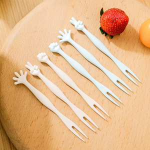 Anya Biểu Tượng Tùy Chỉnh 6-Mảnh Phim Hoạt Hình Trái Cây Ngã Ba Set Với Nhựa Chủ Thân Thiện Với Môi BPA Miễn Phí Cho Trẻ Em Của Du Lịch Sử Dụng - Product Image 3