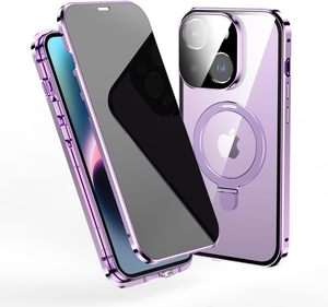 Protection intégrale 360° pour iPhone 15, étui avec anneau magnétique pour la charge sans fil, protection d'écran de confidentialité, protection d'objectif de caméra - Product Image 6