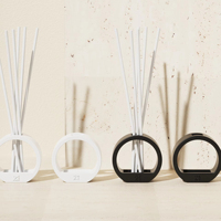 CH Noir Parfum Reed Diffuseur Bouteille En Céramique Vase Décoration Décor Nordique Vide Bouteille D'huile Essentielle pour La Décoration Intérieure