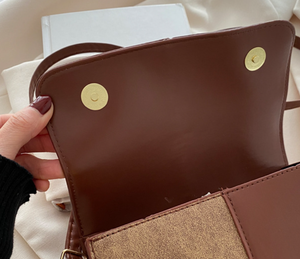 Borse a <span class=keywords><strong>Tracolla</strong></span> Vintage da <span class=keywords><strong>Donna</strong></span> con Motivi Geometrici in PU, Fodera in Poliestere e Catene, <span class=keywords><strong>Piccola</strong></span> <span class=keywords><strong>Borsa</strong></span> Messenger - Product Image 3