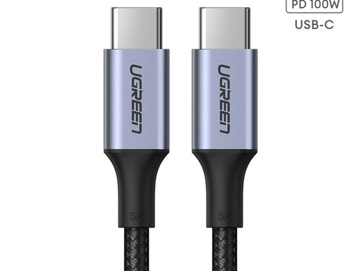 US316 Double Head Type-C Nylon Data Cable PD100W/88W 5A Fast Charging for for Tablets & Laptops Car Use