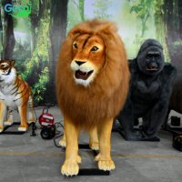 Gecai Amusement Park Animatronic Animal Model Modèle de lion grandeur nature