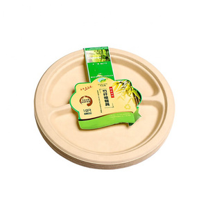 Assiettes à dîner et vaisselle en bambou jetables écologiques spéciales pour le camping et les aventures en plein air - Product Image 1