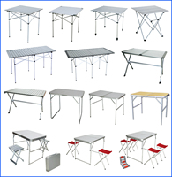 Hitree extérieur-intérieur léger 2 hauteurs réglables table de hauteur de barre ronde en aluminium avec base
