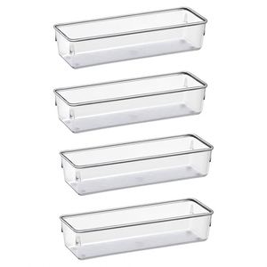 PET PET <b>Plastic</b> <b>Drawer</b> Organizer Modular Box Tray <b>Storage</b> Bins for Office Home Makeup Kitchen Junk <b>Drawer</b> - Product Image 1