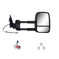 Rétroviseur latéral gauche rabattable électriquement pour Ford Ranger XL 2023-2026, noir, LED fumé, chauffant, avec capteur d'angle mort et de température