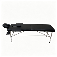 Table de massage professionnelle pliante portable en acier inoxydable léger pour les soins des cils et les massages