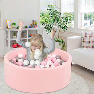 Children <b>Ball</b> <b>Pit</b> Pink 60cm Indoor Play Pool Sponge <b>Balls</b> For Kids Ages 4-6 Years Old - Product Image 1