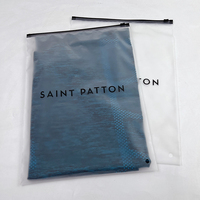 Sac en plastique PE givré refermable à impression personnalisée pour la production rapide, emballage de vêtements, sac à glissière givré avec votre logo