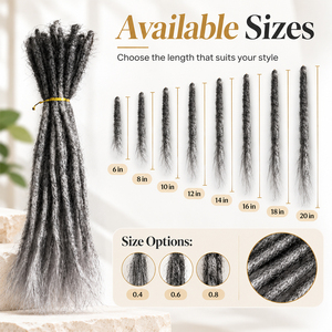 Extensiones <span class=keywords><strong>de</strong></span> rastas 100% cabello humano pre-enlazadas, rastas <span class=keywords><strong>afro</strong></span> rizadas, rastas negras naturales con efecto ombré gris para trenzas <span class=keywords><strong>de</strong></span> ganchillo - Product Image 5