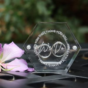 Hộp đồ trang sức <span class=keywords><strong>Acrylic</strong></span> trong suốt tùy chỉnh phù hợp cho Hộp nhẫn Ngày Valentine trong hình lục giác <span class=keywords><strong>Acrylic</strong></span> hình trái tim - Product Image 6