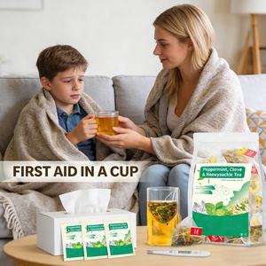 Té de Hierbas Orgánico Premium con Menta y Madreselva para el Alivio de la Gripe, la Garganta Dolorida, la Desintoxicación y el Apoyo Digestivo, Suplemento Dietético 5g - Product Image 5