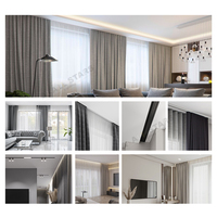 Roumanie Plafond tendu moderne Rail à rideaux intégré Profilé en aluminium Voie personnalisée Profilé en aluminium noir
