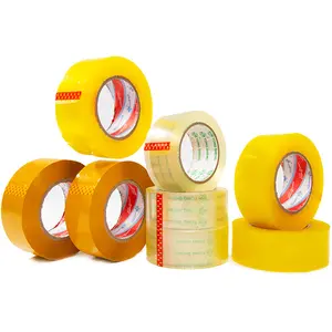 Cinta de embalaje autoadhesiva personalizada multifunción al por mayor para sellado de cartón rollo de cinta adhesiva de embalaje de plástico blanco