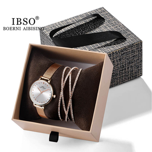 IBSO <strong>Fashion</strong> New Custom Logo Women Quartz <strong>Watch</strong> <strong>Set</strong> - Product Image 3