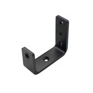 Hochwertige kunden spezifische Metall halterung Schwarze Beschichtung U-Unterstützung Wand halterung U-Regal-Anschluss halterung - Product Image 3