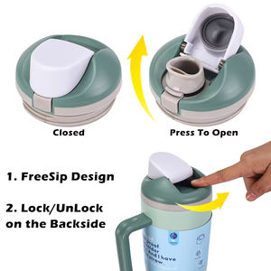 Best Verkopende 2025 Roestvrijstalen Tumbler <span class=keywords><strong>Thermos</strong></span> Cup Lock 40Oz Handvat Stro Cadeau Reizen 6-12 Uur Thermische Isolatie Schattig - Product Image 2