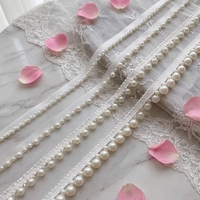 Ruban à franges en dentelle perlée pour vêtements, perles cousues, artisanat, accessoires de décoration faits main pour vêtements