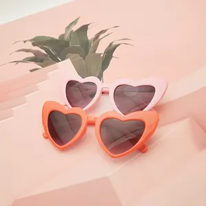 Wholesale UV400 Kids' Sunglasses Hearts Shaped Colorful Custom Designer Baby Glasses For Boys And Girls