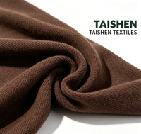 Tissu tricoté extensible de haute qualité Mamba respirant en polyester/coton 220GSM, teinture unie, adapté aux sweats à capuche et aux vêtements de sport