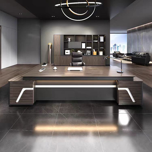 Độc đáo hiện đại CEO điều hành gỗ văn phòng bàn ánh sáng sang trọng bằng gỗ quản lý giám đốc bảng văn phòng thiết lập đồ nội thất - Product Image 2