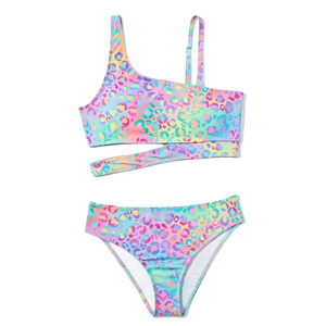 Traje de Baño Colorido Arcoíris para Niñas, Traje de Baño Infantil para Piscina, Playa y Fiestas - Product Image 1