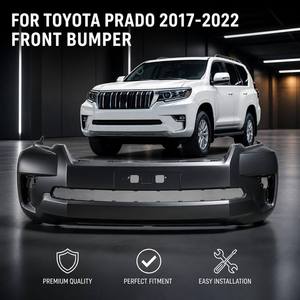 Cubierta de Parachoques Delantero Sin Pintar, Carcasa Negra Preparada para Pintar, Compatible con <span class=keywords><strong>Toyota</strong></span> <span class=keywords><strong>Land</strong></span> <span class=keywords><strong>Cruiser</strong></span> <span class=keywords><strong>Prado</strong></span> J150 2017 a <span class=keywords><strong>2022</strong></span>, Piezas de Repuesto de Carrocería de PP - Product Image 4