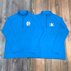 Camiseta Deportiva de Manga Larga Raglán de Alta Calidad al por Mayor, con Cierre de Cremallera de un Cuarto, de Poliéster de Secado Rápido para Pesca, para Hombre - Product Image 4