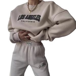 Nuovo arrivo Set di felpa con cappuccio ritagliata con Logo personalizzato <span class=keywords><strong>per</strong></span> ragazze abbigliamento sportivo da <span class=keywords><strong>donna</strong></span> 13-14 anni Set Casual felpa con cappuccio <span class=keywords><strong>per</strong></span> ragazze adolescenti - Product Image 1