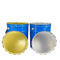 Seau rond en métal laqué de 18 litres, bidon en tôle avec design imprimé personnalisable pour la peinture, l'huile moteur