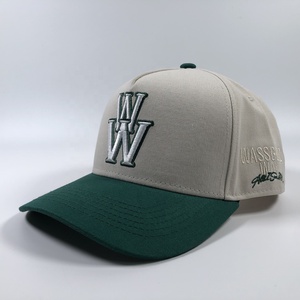 OEM Classic Unisex Cotton Two Tone 5 Panel a Frame Structured Gorras Custom 3d <strong>Large</strong> Letter Embroidered Hat Visor <strong>Baseball</strong> <strong>Cap</strong> - Product Image 2