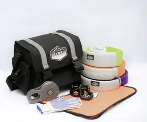 リカバリーストラップ緊急バッグオフロードトラック牽引アクセサリースナッチストラップウインチエクステンションスナッチブロックツリートランクプロテクター付き - Product Image 1